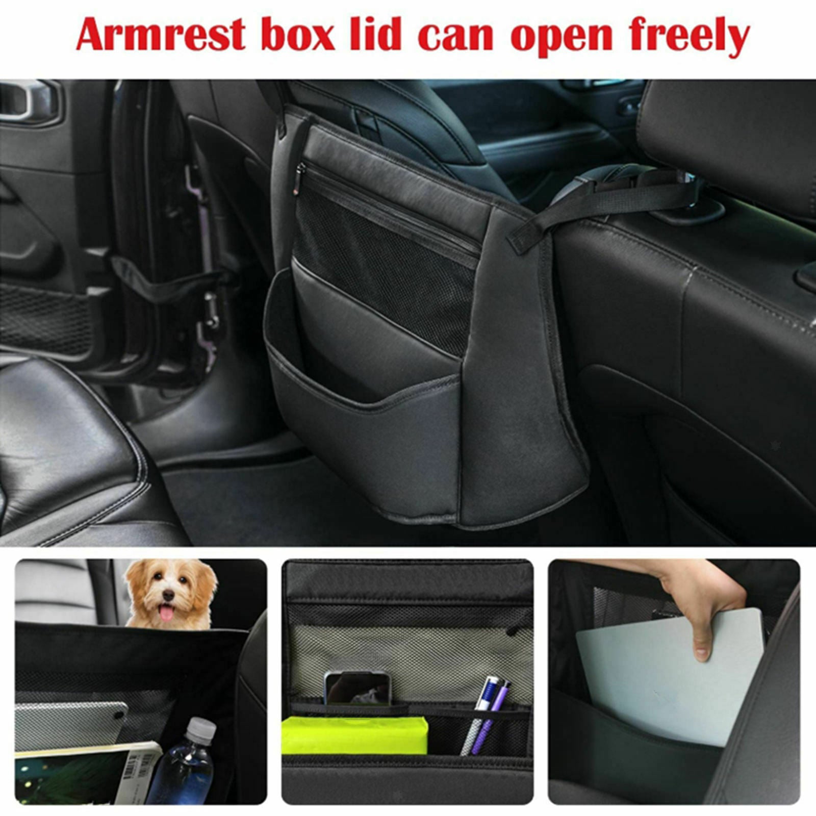 Universal Car Organizer Laptop Purse Between Front Seat for Drinks Holder
