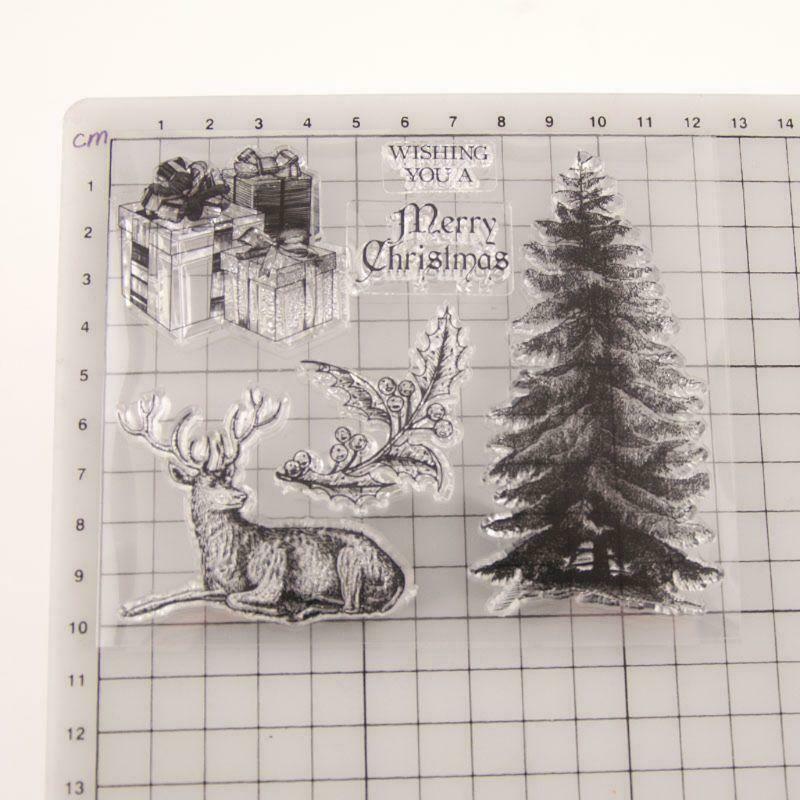 Christmas Tree Silicone Clear Seal Stamp DIY Scrapbooking Embossing Photo Album