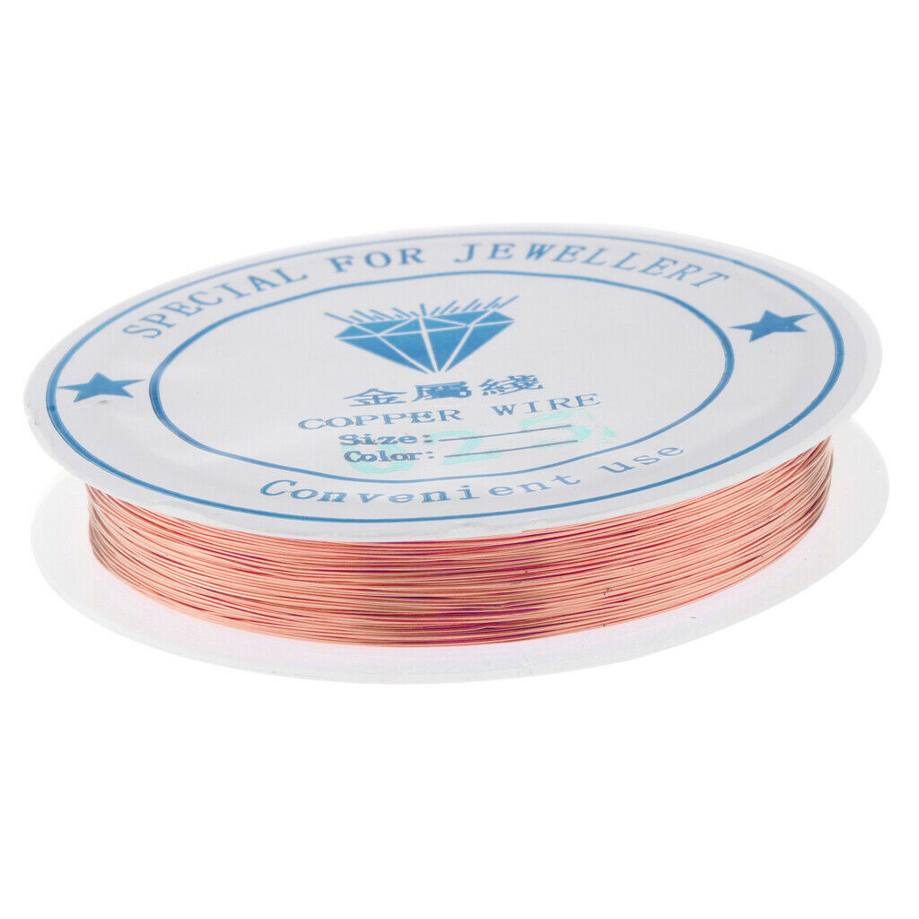 2x Copper Wire for Jewellery Making Artistic Craft Wire 0.25mm, 1mm 19& 33 Gauge
