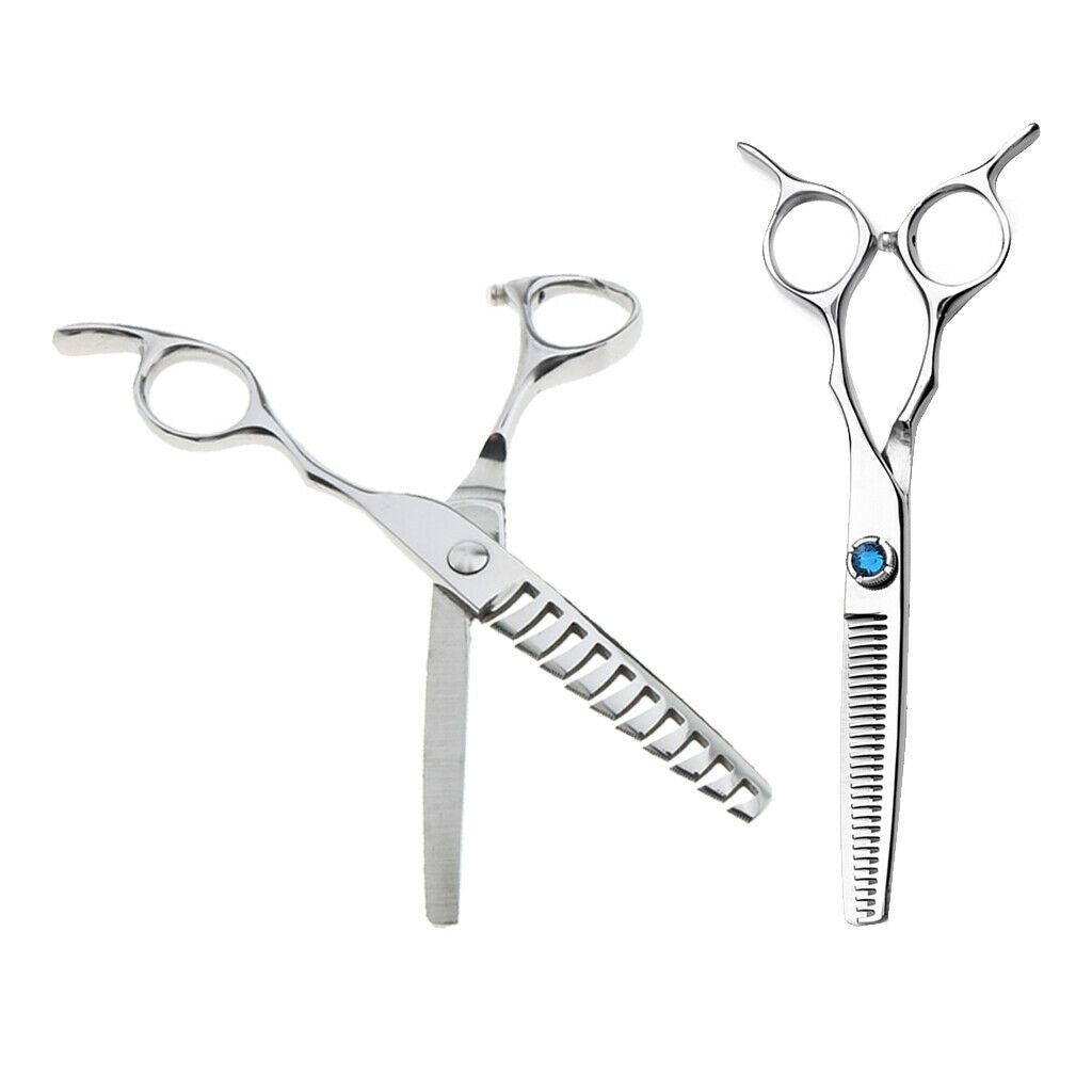 2 Pieces Hair Cutting Scissors Hairdressing Thinning Shears Kit Barber Cape