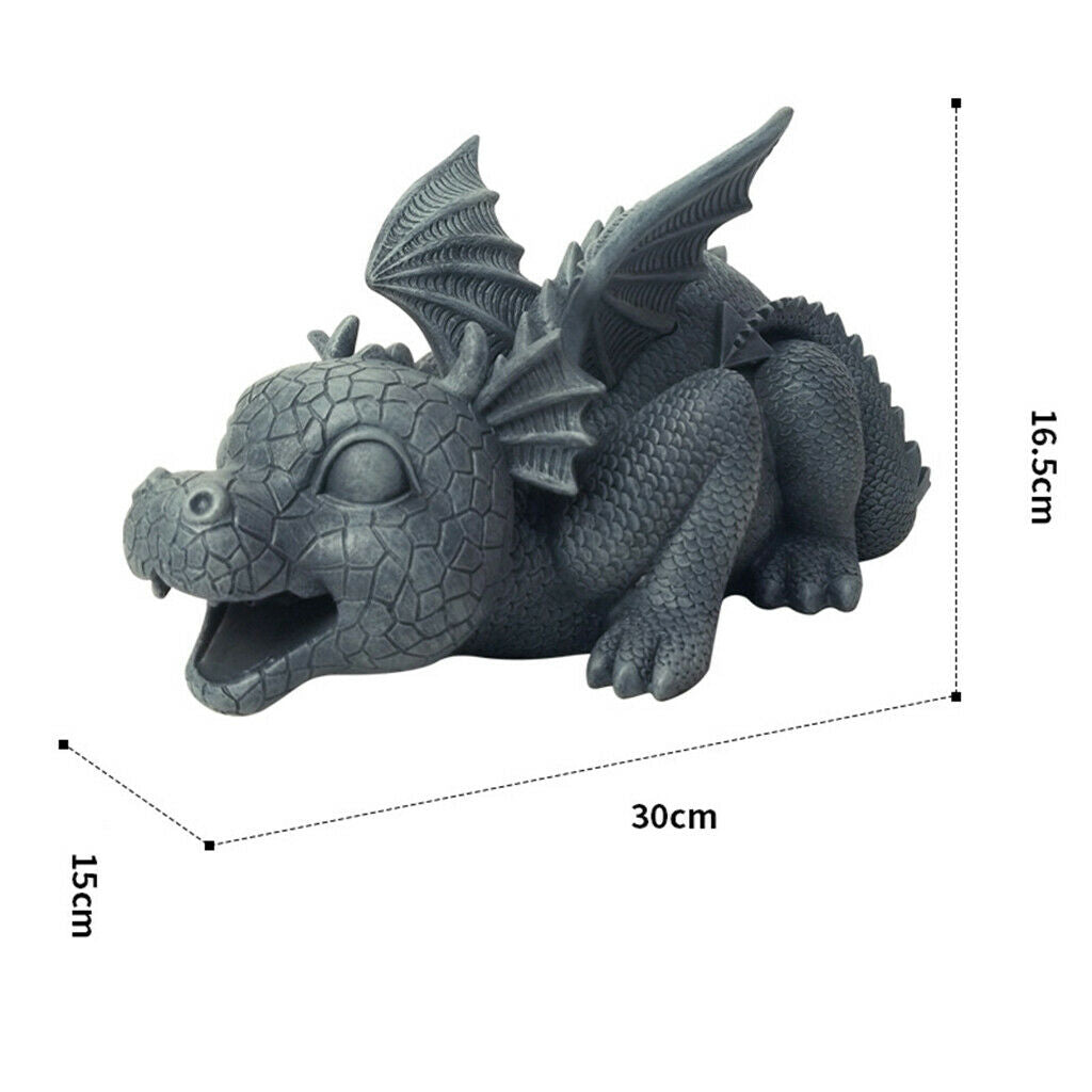 Garden Fountain Dragon Statue Outdoor Sculpture Waterscape Lawn Park Decor