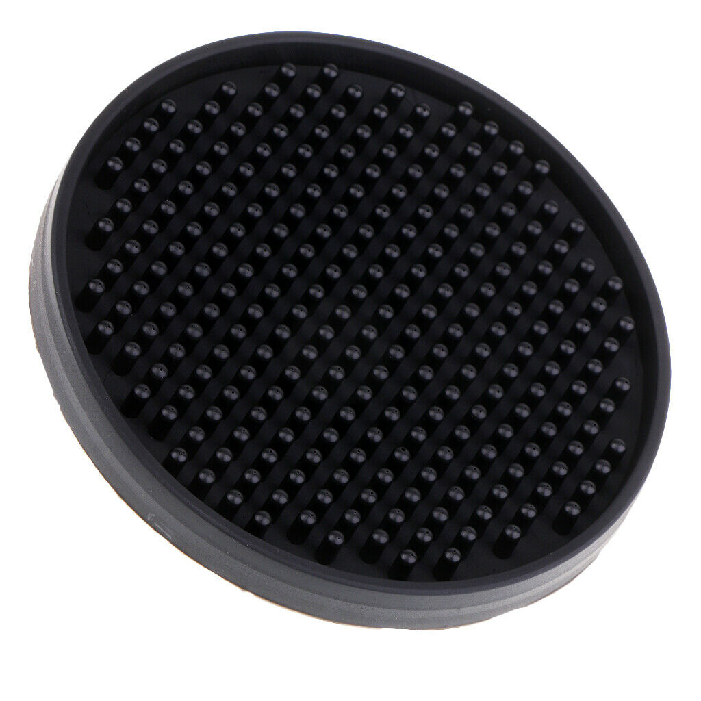 10 Pack 10cm Round Drink Coasters Soft Silicone Cup Pad Placemat Black