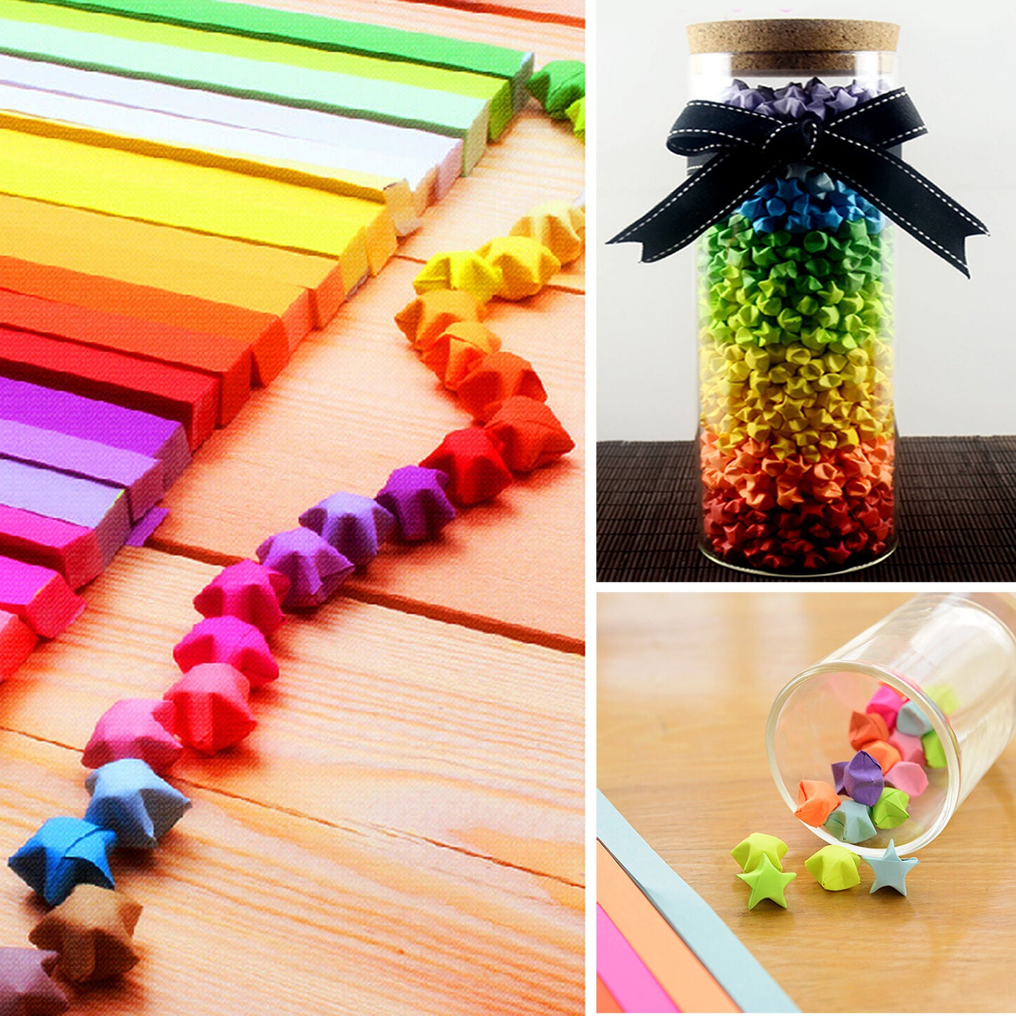 240X Folding Paper Origami Lucky Star Paper Strip Ribbons Craft Best Wish .l8