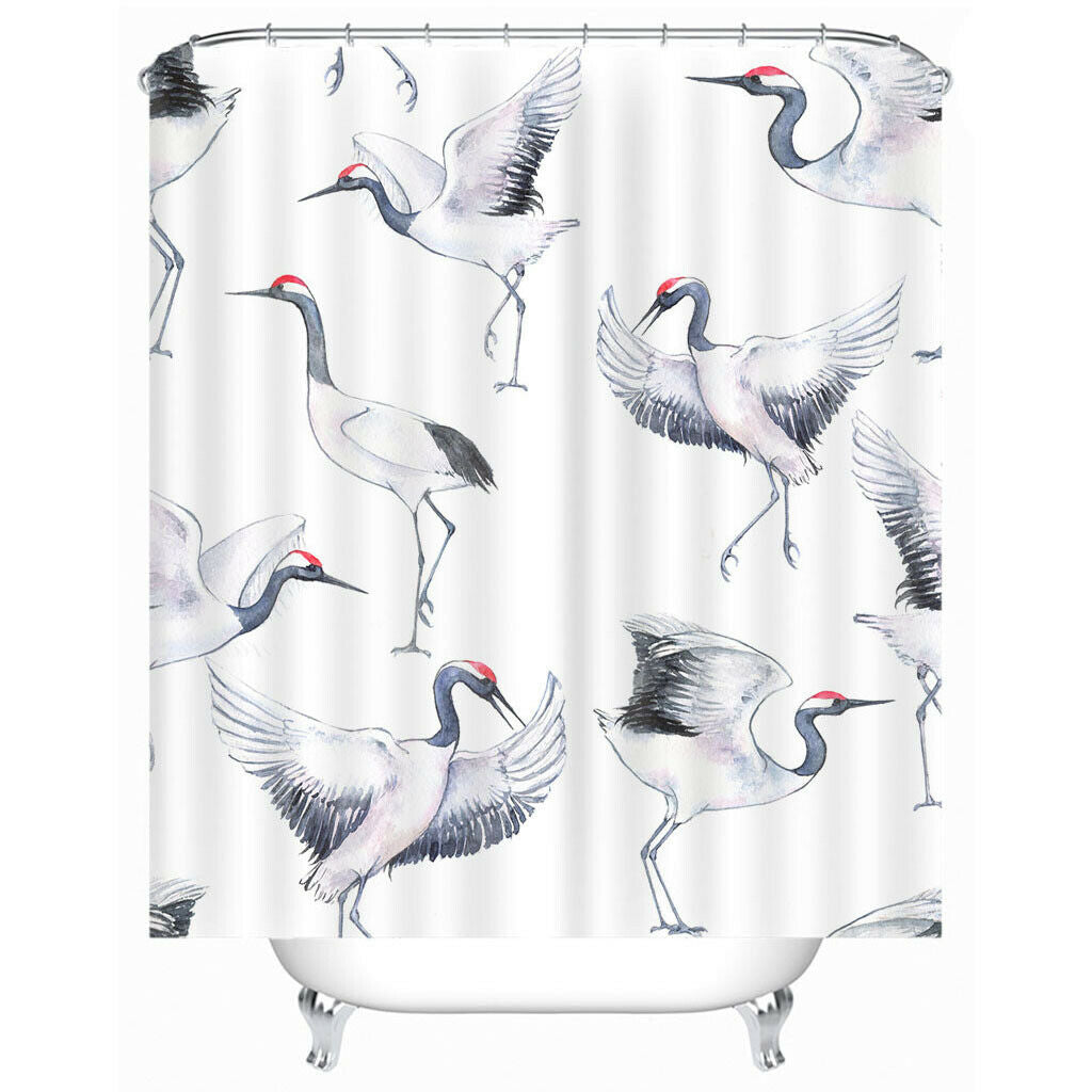 Art Colorful Waterproof Shower Curtain Bath Curtain Bath Decor with Hook 1