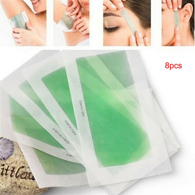 8PCS  Cold Wax Hair Removal Strips For Leg Body and Facial Hair Fashi.l8