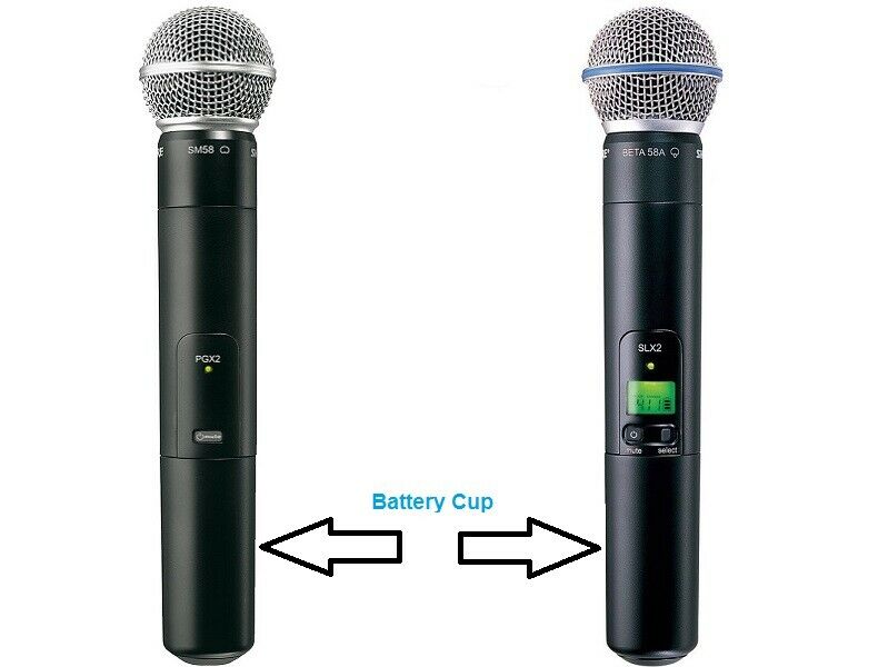 Vocal Microphone Cup Battery Screw on Cap Cover for mic wireless PGX2 SLX2