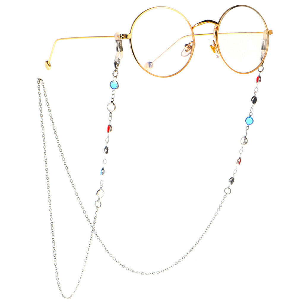 2 Piece Beaded Eyeglass Sunglasses Holder Glasses Retainer Cord Chain String