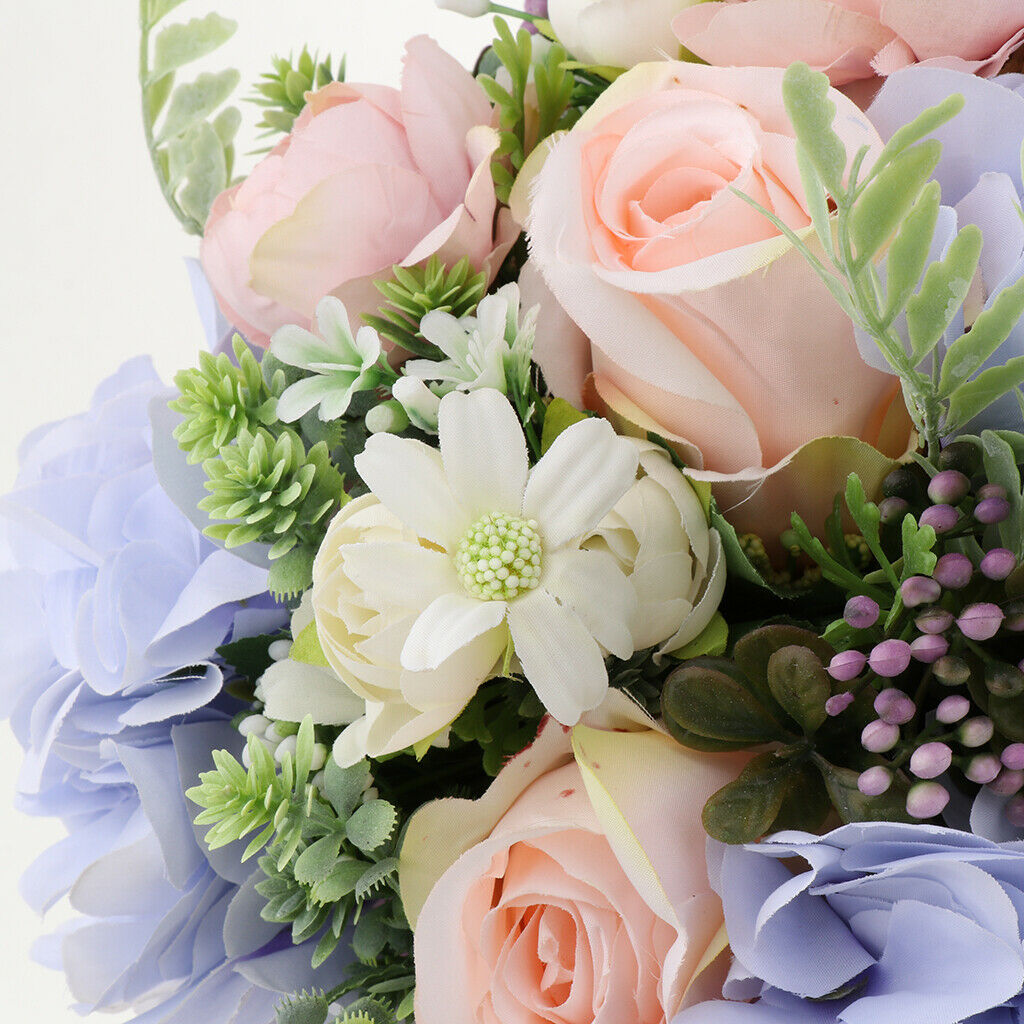 Romantic Rose Wedding Bridal Bouquet Hand Holding Flowers- Colorful Elegant