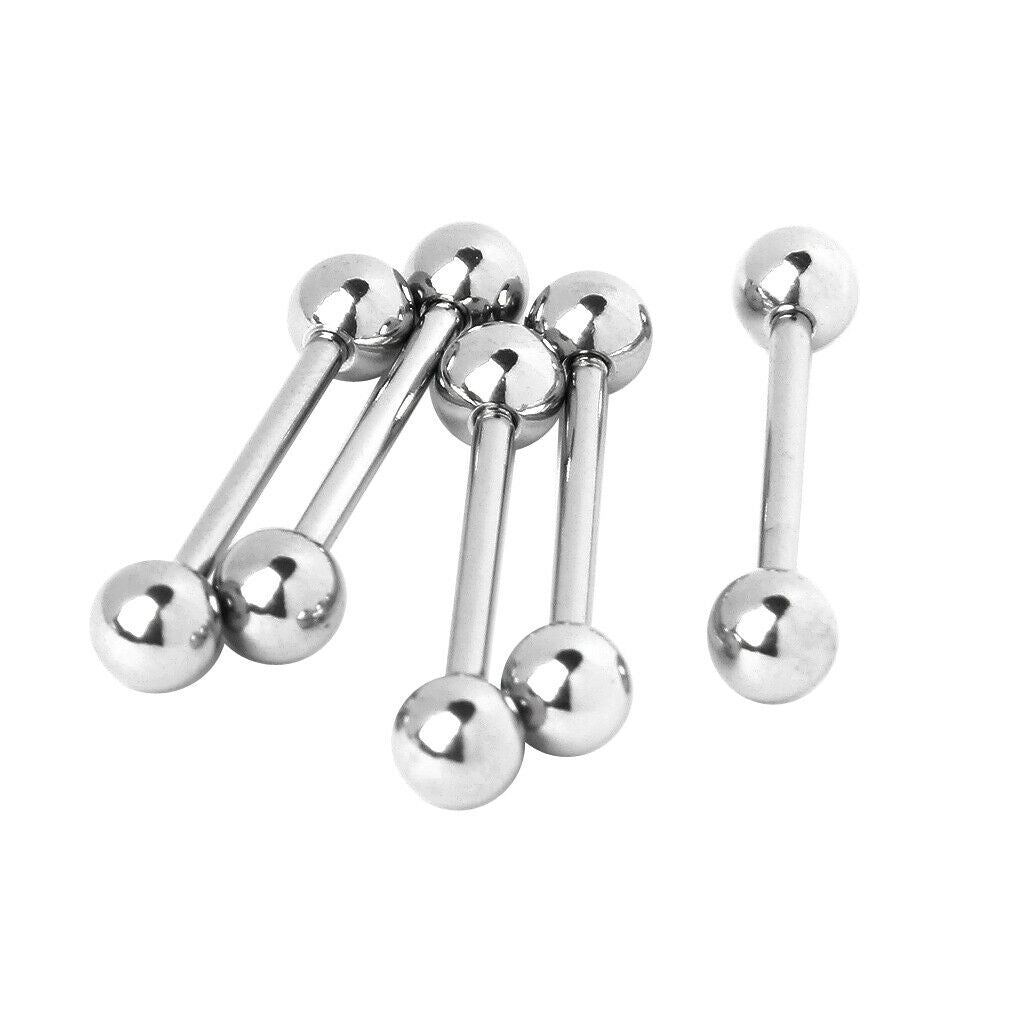 Lots 5 14 Gauge 16mm Ball Titanium Anodized Barbell Tongue Ring Labret Stud