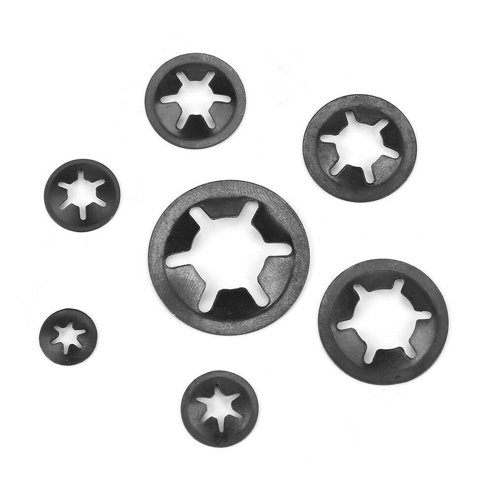260X Push Nut Speed Lock Washer Clip Clips Assortment Kit M3 M4 M5 M6 M8 M10 M12
