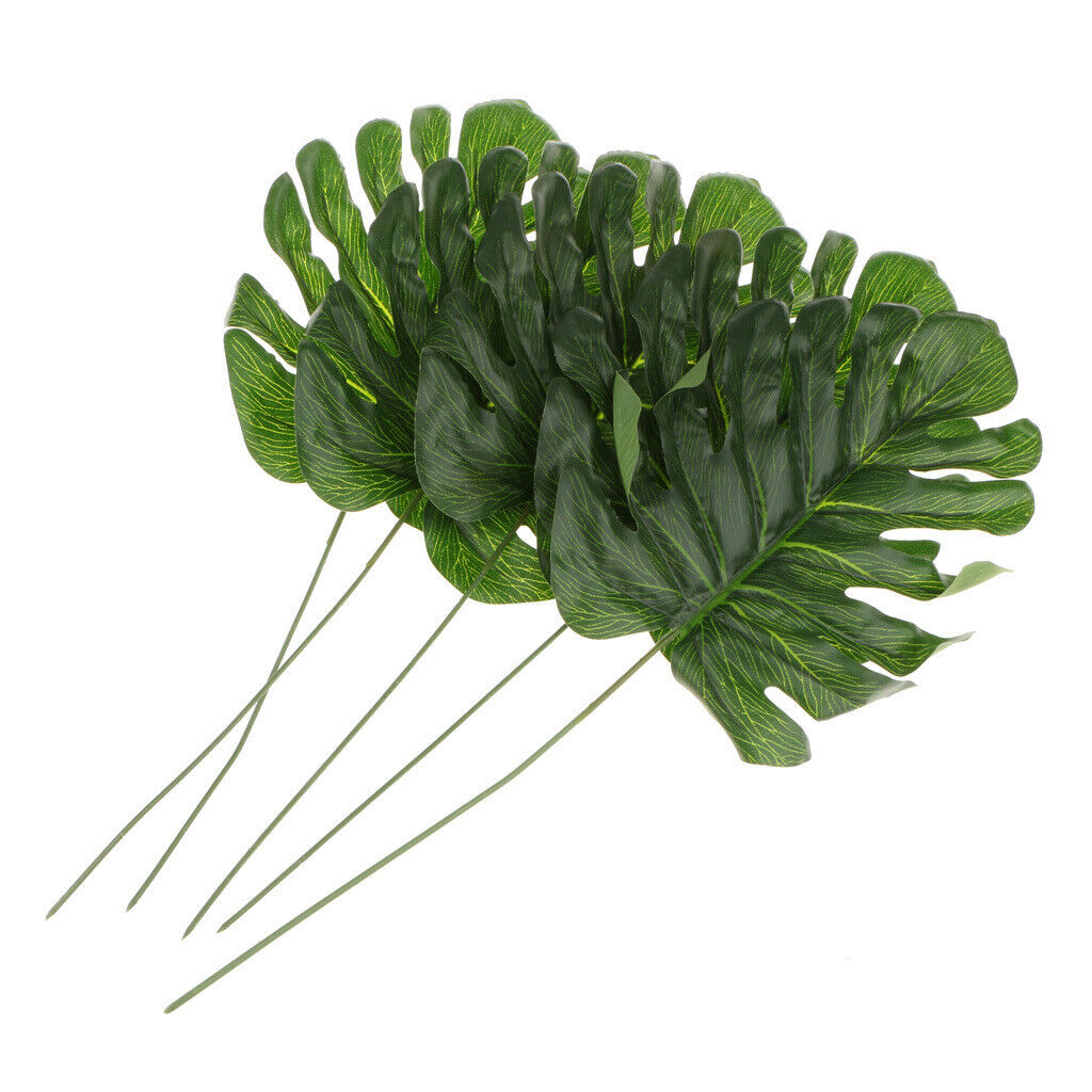 10-Pieces Large Artificial Leaf Faux Foliage Leaves DIY Decor Monstera Leaf