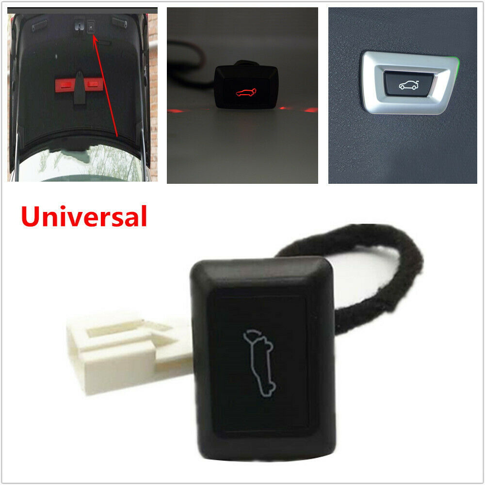 Car SUV Rear Trunk Lock Door Electric Tailgate Trunk Switch Button Red Light 12V