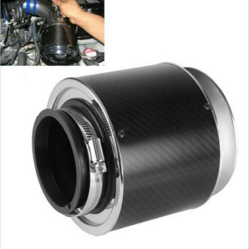 3" Inlet /5" Carbon Fiber Look Hi-Flow Air Filter For Cold Air/Short Ram Intakes