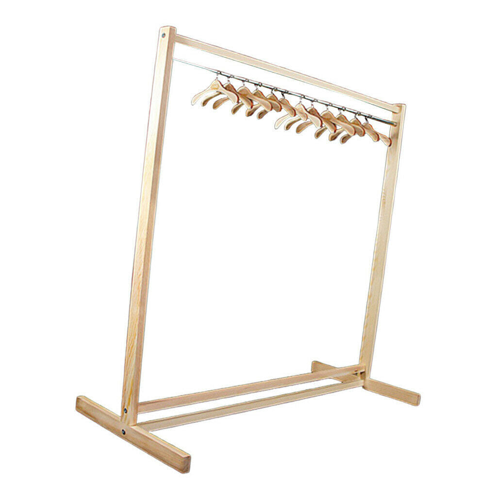 Wooden DIY Garment Rack Shelf with 12 Pieces Clothes Hangers Organizer for 1/3