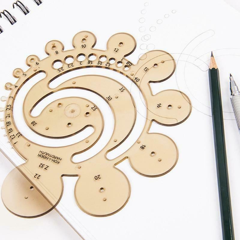 Multifunctional Template Ruler Shaped Hollow Geometric Function Drawing Rulers