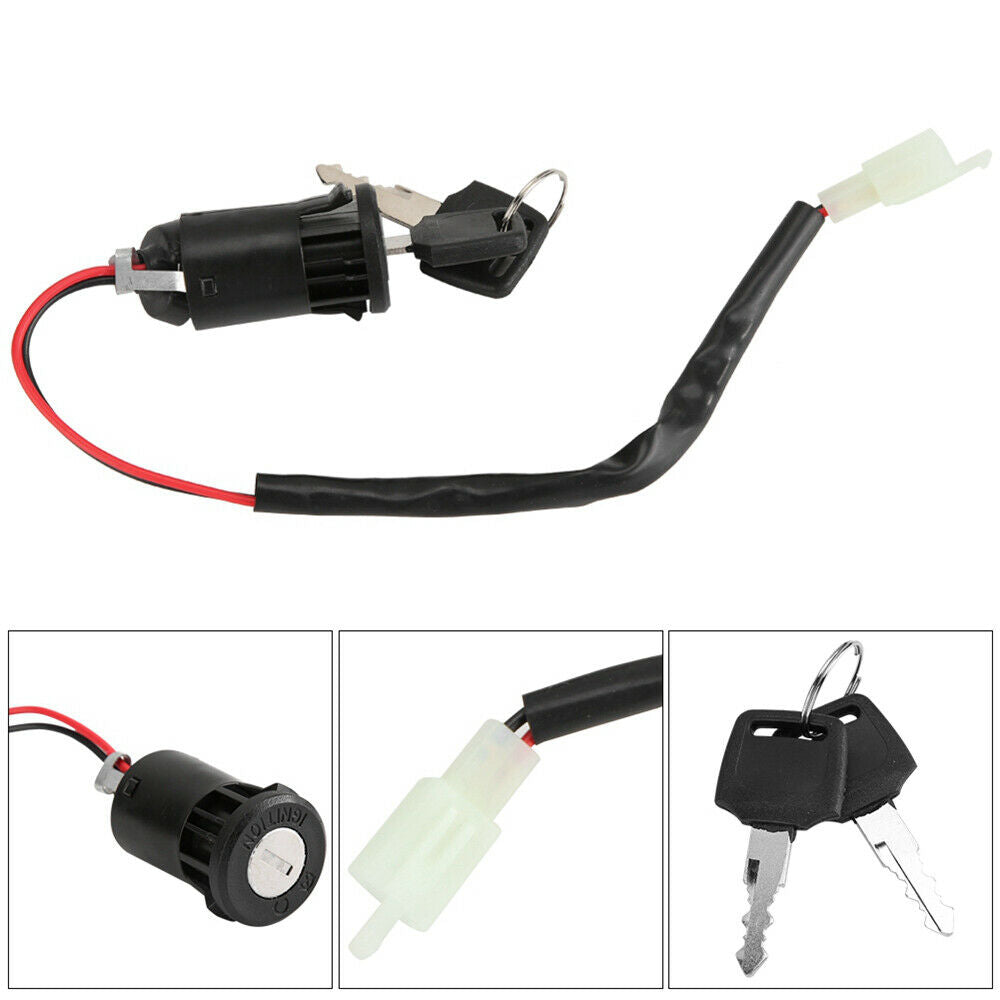 Universal Motorcycle Ignition Barrel Key Switch Electric Scooter 2 Wire On/Off