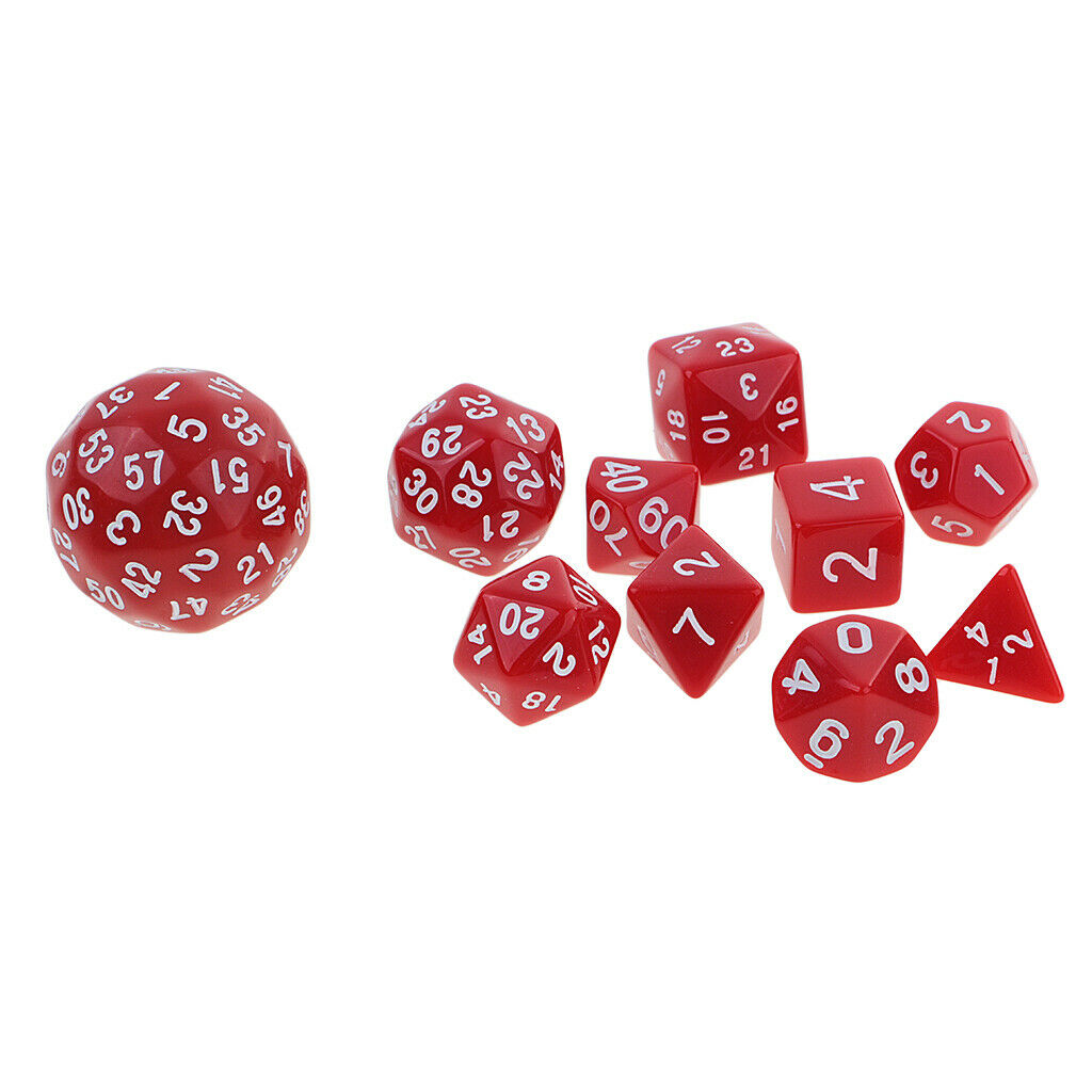 10x Digital Dice Multi-Sided Dices Set for D&D RPG Game Game Dice