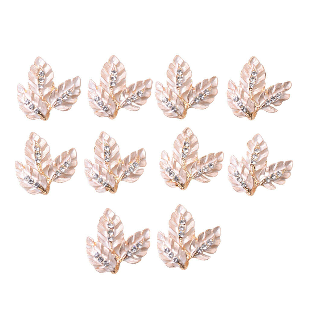 10Pcs Alloy Beads Flatback Charms Embellishments Decors for Hair Accessories