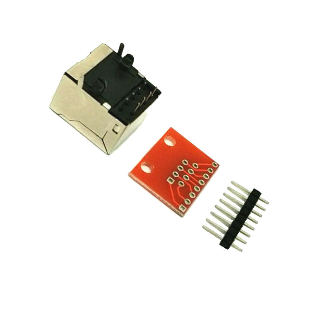 4pcs RJ45 Connectors and Breakout Board Adapter Set for Ethernet Jacks