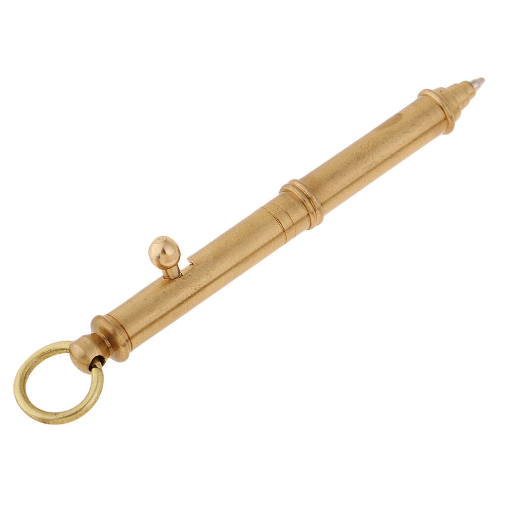 1.0mm Brass Ballpoint Pen  Writing Black For Children Gift Rewards