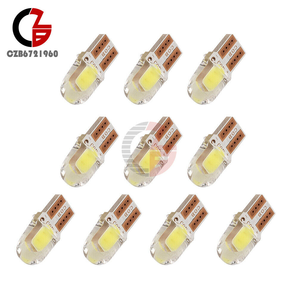 10PCS T10 Led Canbus W5W Led Dashboard Light Silicone Short Car LED Light