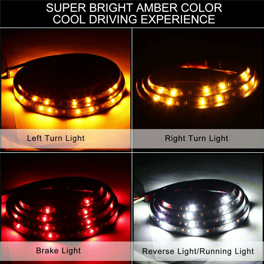 48 inch  LED  Rear Tailgate Brake Light Bar waterproof led strip tape Truck SUV