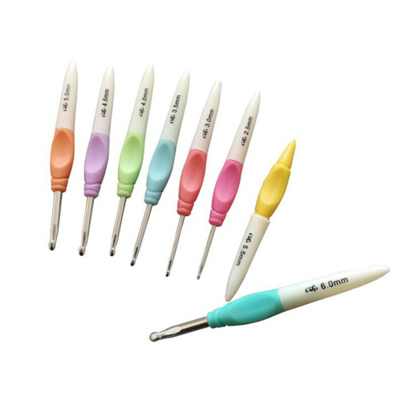 8Pcs/Set 2.5-6.0mm Crochet Hook Set Aluminum Ergonomic Crochet NeedlesBDAU