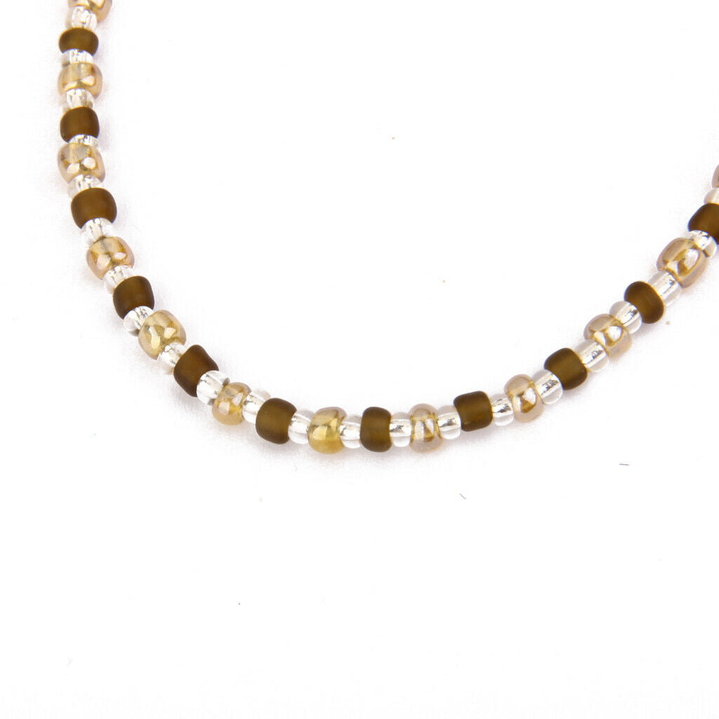 2x Brown Beaded Glasses Eyeglass Cord