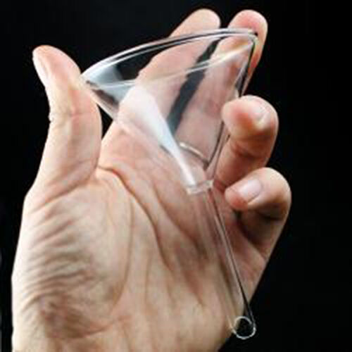 60mm Transparent Glass Powder Triangle Cone Funnel Lab Laboratory Glassware