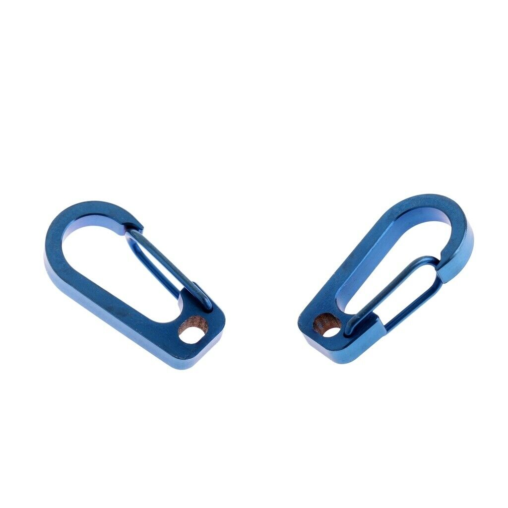 2pcs Multifunction Titanium Alloy Carabiner Clip Keychain Quick Hook Buckle