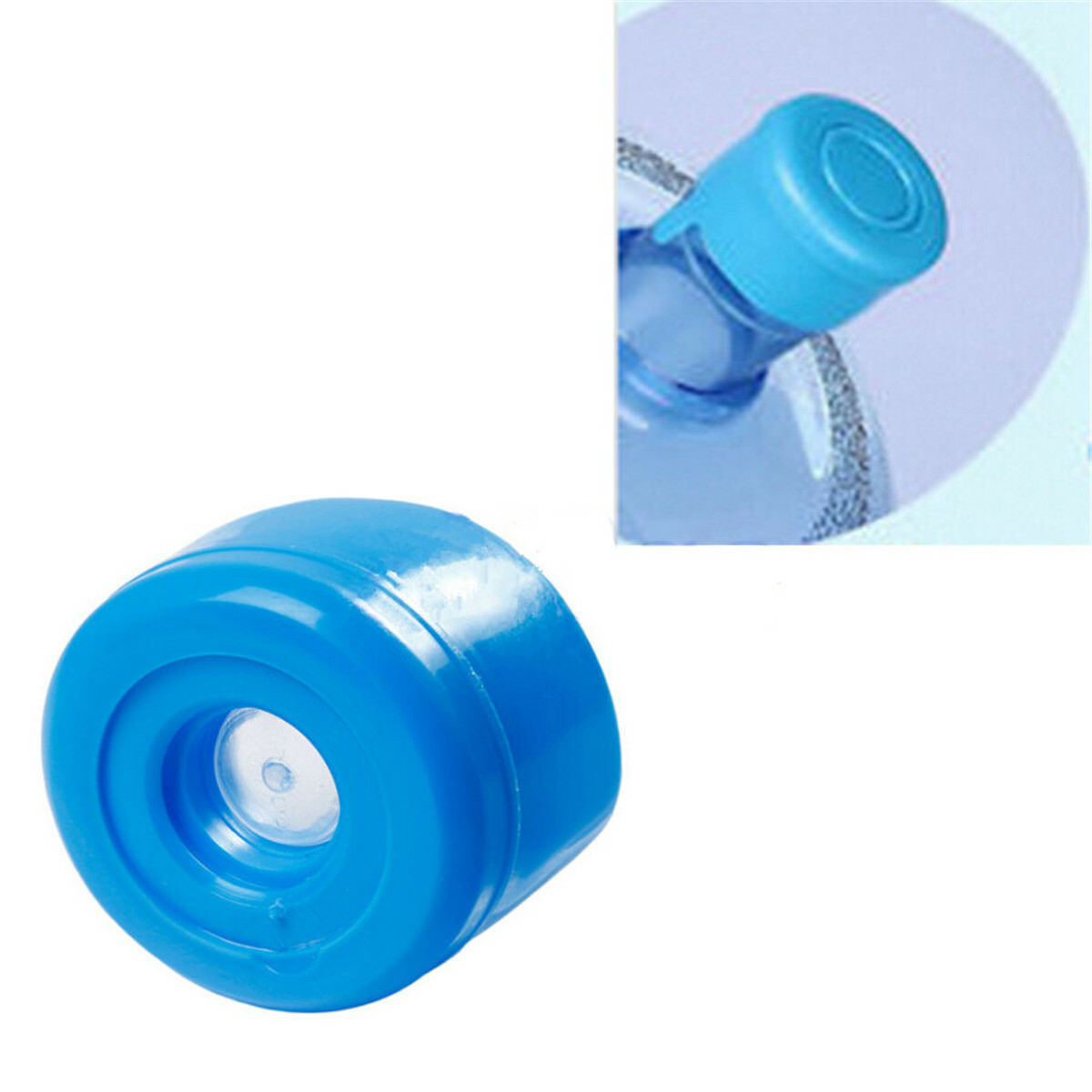 5Pcs Gallon Replacement  Water Bottle Snap On Cap Anti Splash Peel Off Tops 55mm