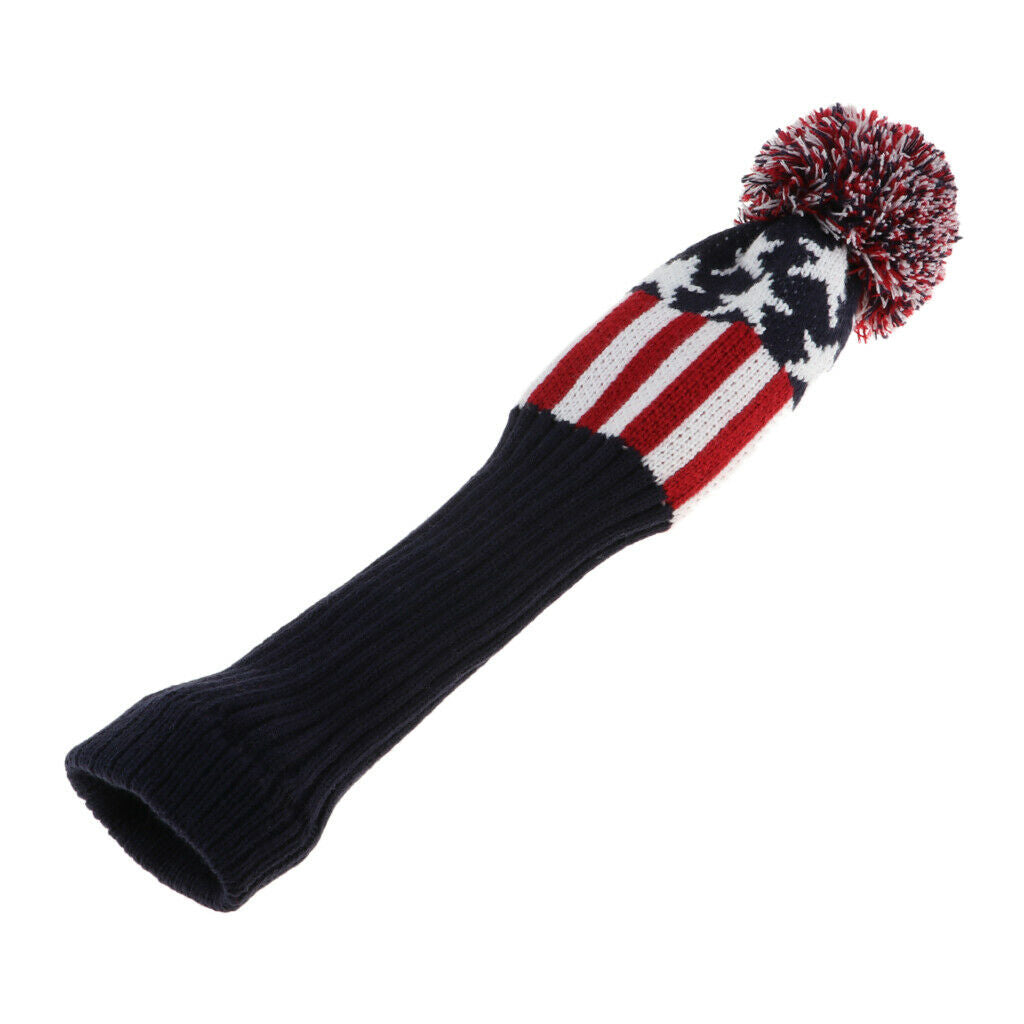 Red Golf Driver Head Covers Red 1Pcs Knit Pom Headcovers for Fairway Wood