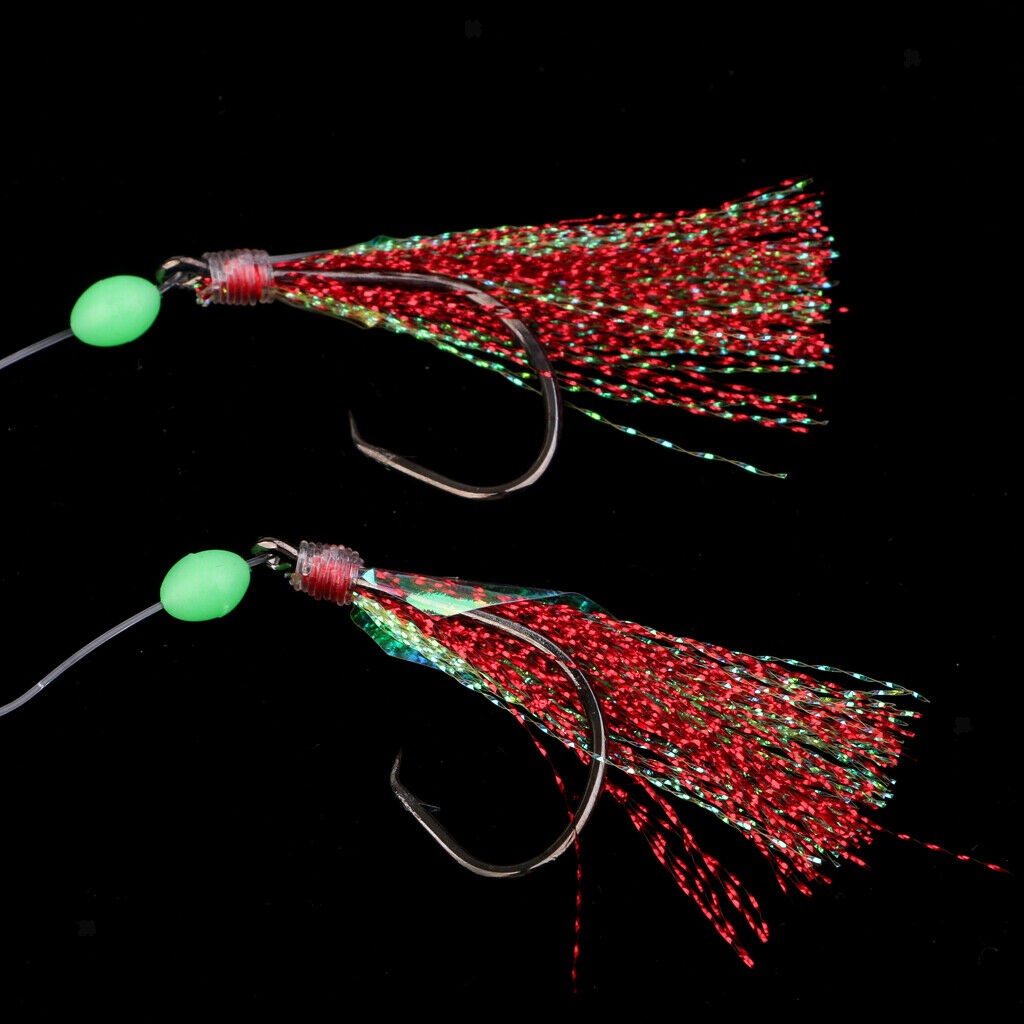 Fishing Barbed Hooks Fishing Lures Baits Jig Lure with Sea Fishing Hooks 4-0