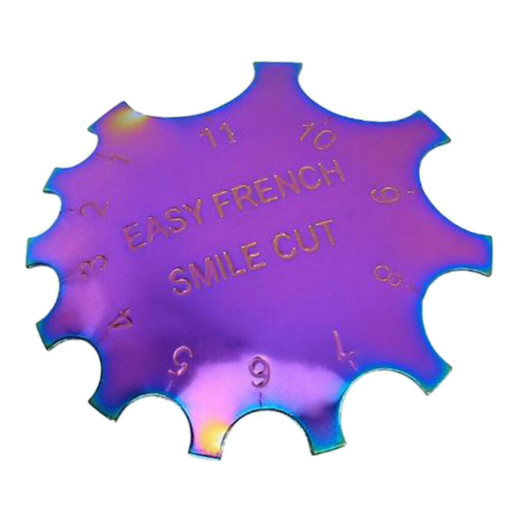 Stencil Nail Cutter Simple C-Shape Smile Line Edge Cutter 11 Sizes Stencil