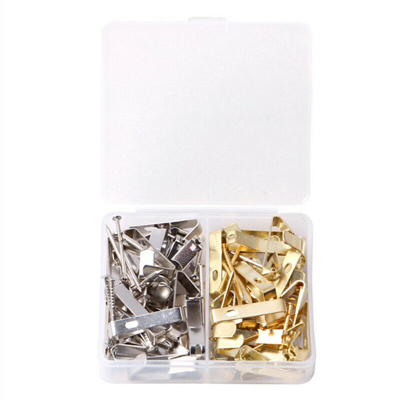 80pcs Steel Metal Picture Photo Oil Painting Frame Hard Wood Solid Wall Hook NC