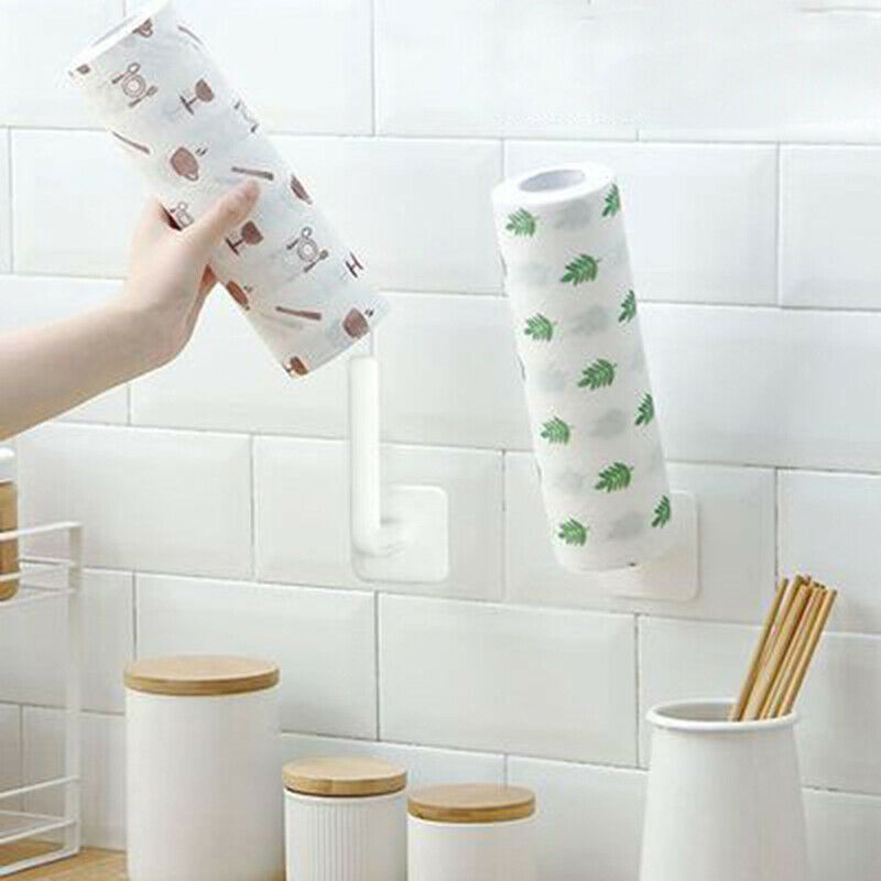 1Pc Kitchen Self-adhesive Accessories Paper Roll Rack Towel Holder Tissue.l8