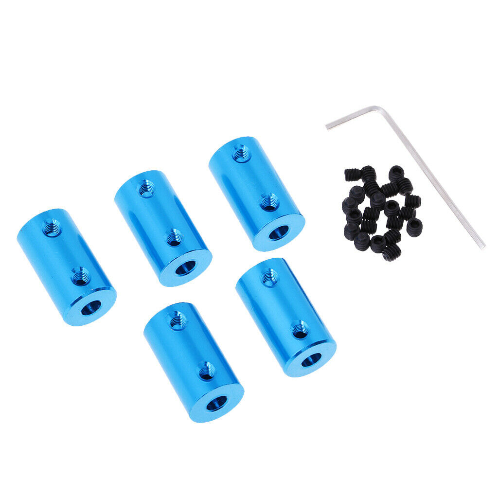 5x 5mm to 5mm Alloy Shaft Coupling Motor Coupler Connector for RC Car