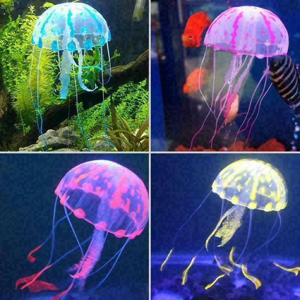 Bright Jellyfish Aquarium Fish Tank Decoration Animal Accessories