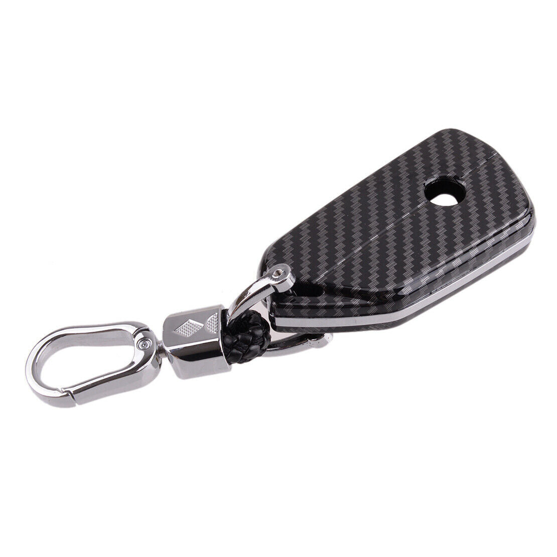 Carbon Fiber Style Key Fob Case Cover Key Chain Fit for VW Golf MK8 2020-2021
