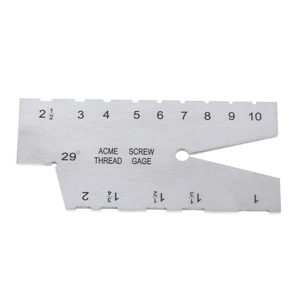 29 Degree Acme Screw Thread Gauge Gage Grinding Welding Ruler Measuring Tool