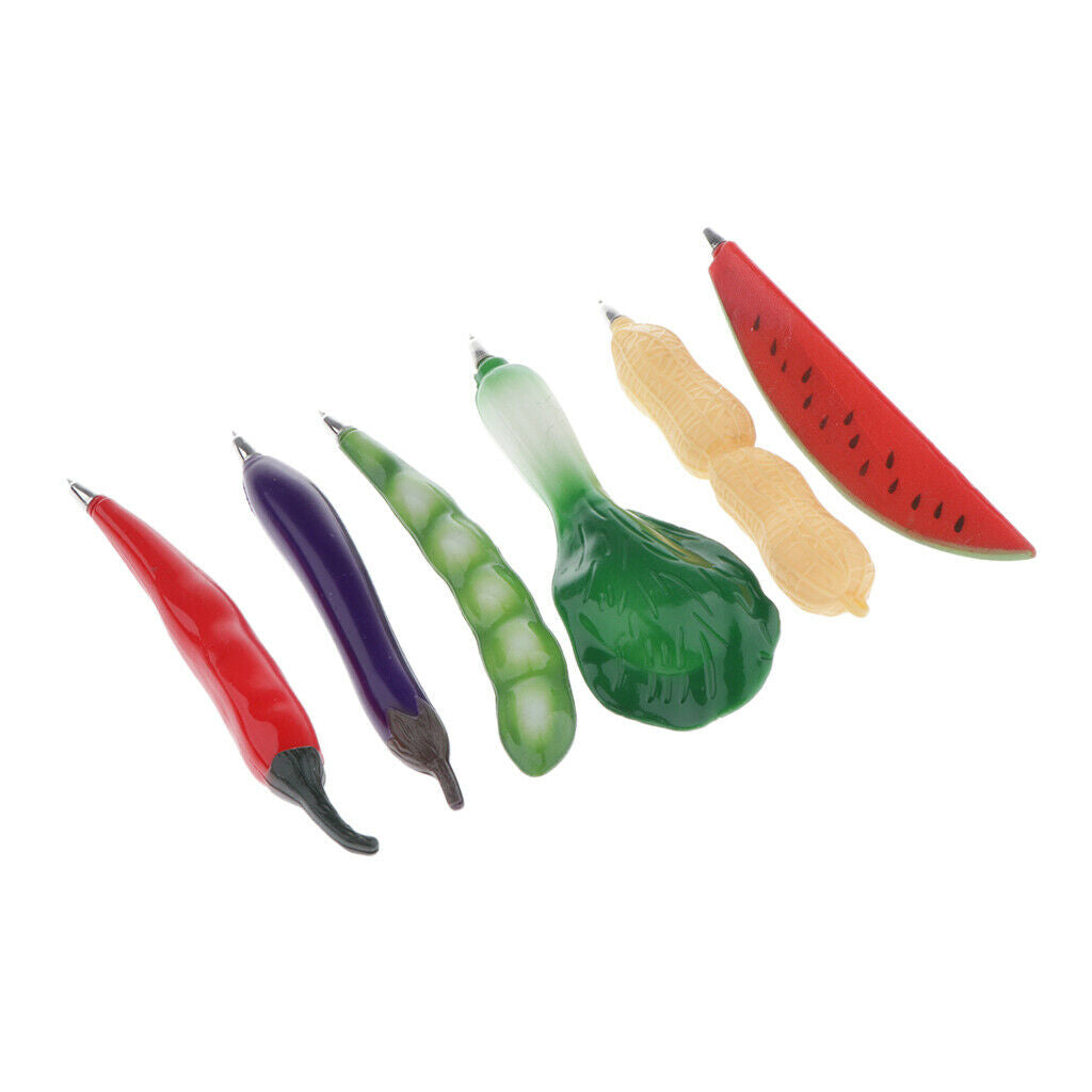 6x Design Fruit Vegetable Ball Pen,  Pen, Kid's Back Gift