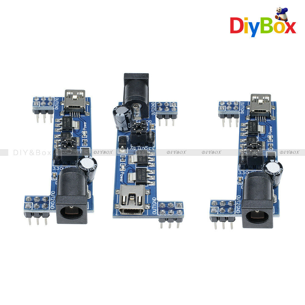 5Pcs MINI USB MB102 Breadboard Power Supply Module 3.3V 5V Solderless Arduino