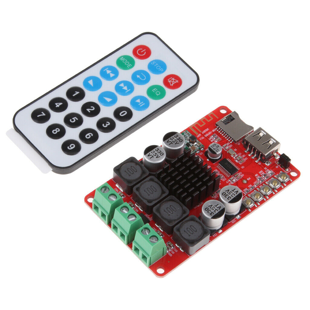 TPA3116 2X50W bluetooth digital amplifier board and remote control