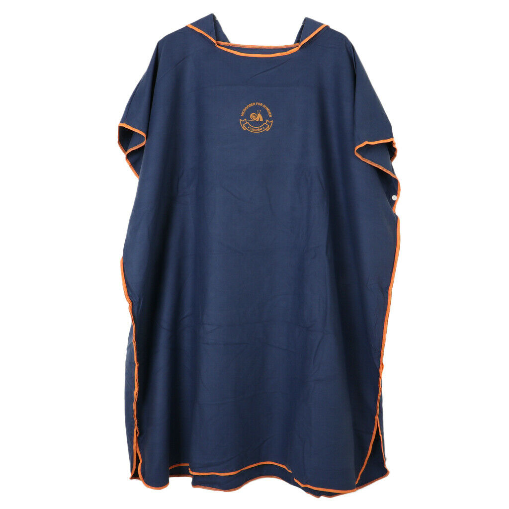 Kids Children Surf Beach Bath Hooded Poncho Wetsuit Changing Robe Navy Blue