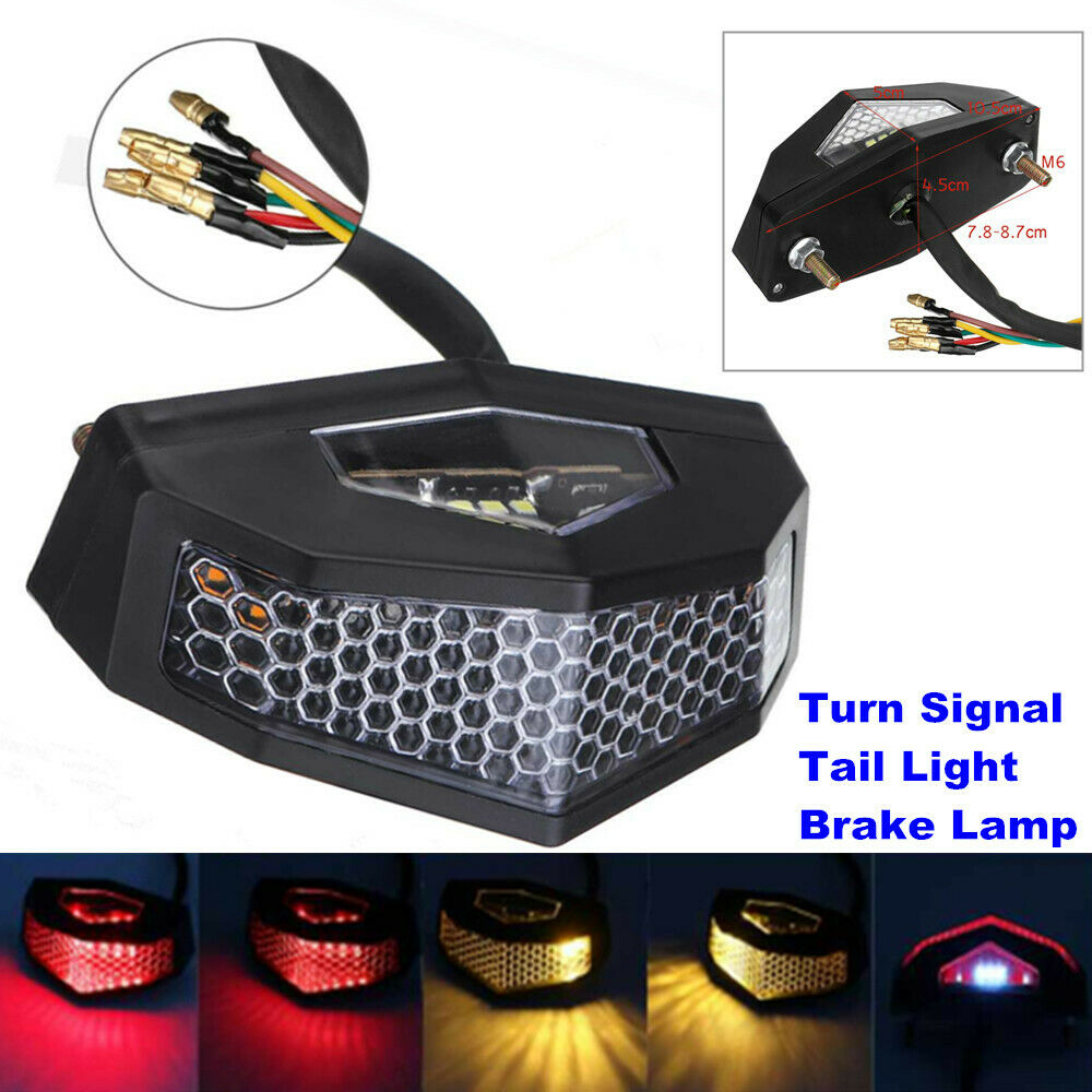 1PCS LED Motorcycle Turn Signal Tail Light Cafe Racer Fender Edge Brake Lamp Kit