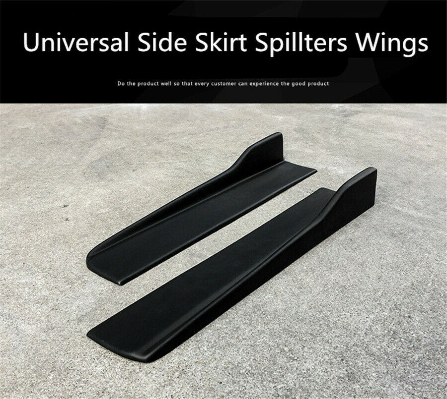 Black ABS  Side Skirt Rocker Splitters Winglet Wings Car body kit Decorative