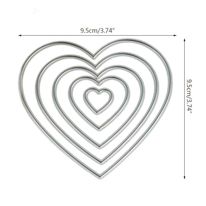 Heart-shaped Cutting Dies Set for Cards Scrapbooking and Stamps