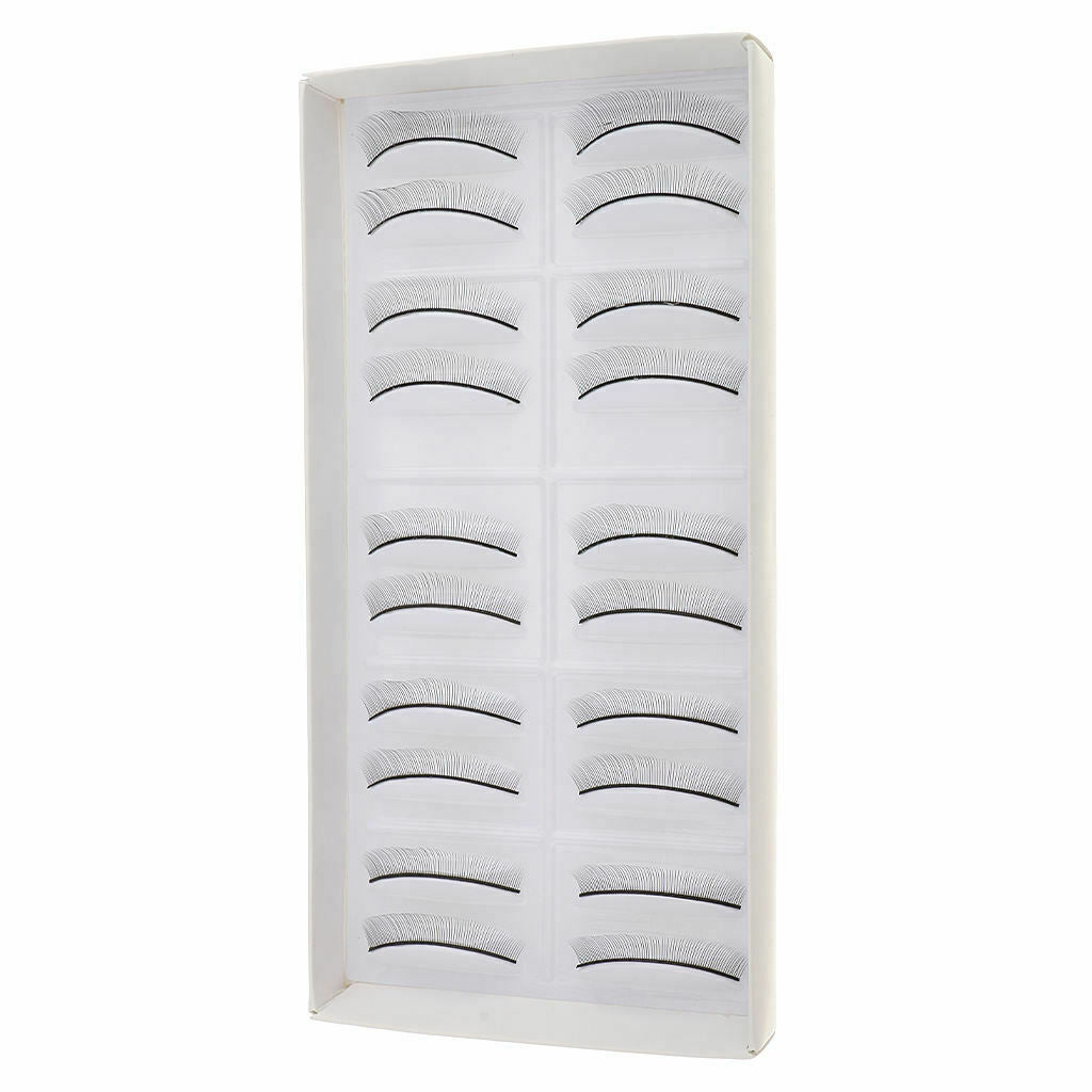10 Pairs Adhesive False Eyelashes Training Teaching Lash for Beginners Black