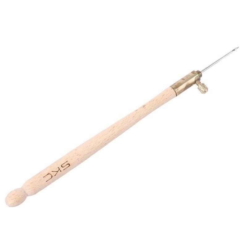 Embroidery Punch Needle French Crochet Hook with 3 Needles Pen Cross Stitch Tool