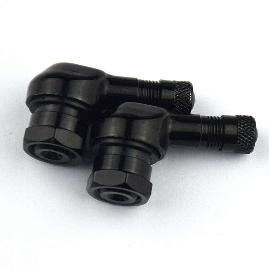Red & Black CNC Aluminum Motorcycle Gas Nozzle Degree Angle Valve Adaptor Tyre(